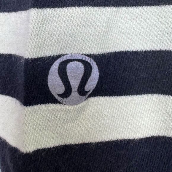 Lululemon Devotion Long Sleeve Top No Size Stripe Mint Green Black Athleisure - Picture 10 of 12
